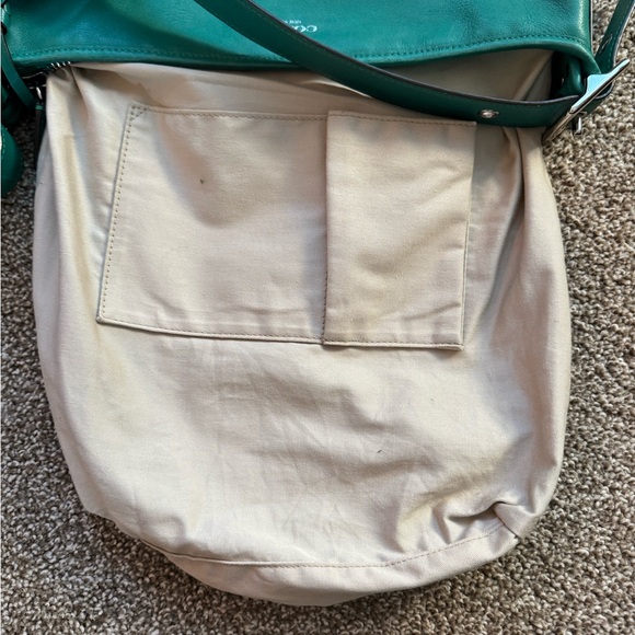 Coach Teal Leather Shoulder Bag - Picture 13 of 16